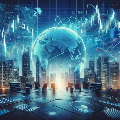 financial chart with fluctuating stock prices